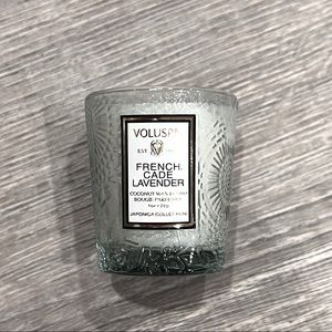 VOLUSPA French Cade Lavender Glass Jar Candle Handpoured cocowax 1oz